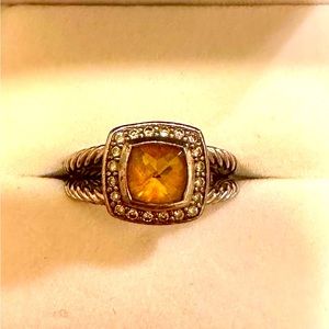 David Yurman Petite Albion® Ring with Citrine and Diamonds